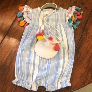 NEW 12-18m Bubble with tassels + Purse